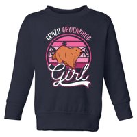 Crazy Groundhog Girl Marmot Girl Woodchuck Toddler Sweatshirt