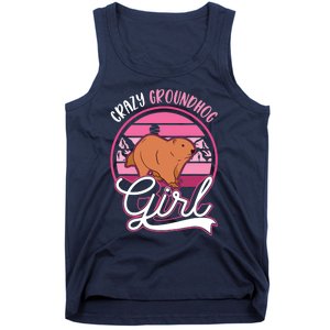 Crazy Groundhog Girl Marmot Girl Woodchuck Tank Top