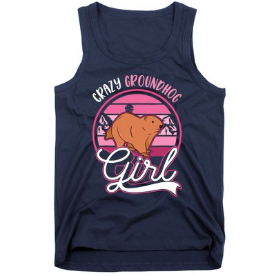 Crazy Groundhog Girl Marmot Girl Woodchuck Tank Top