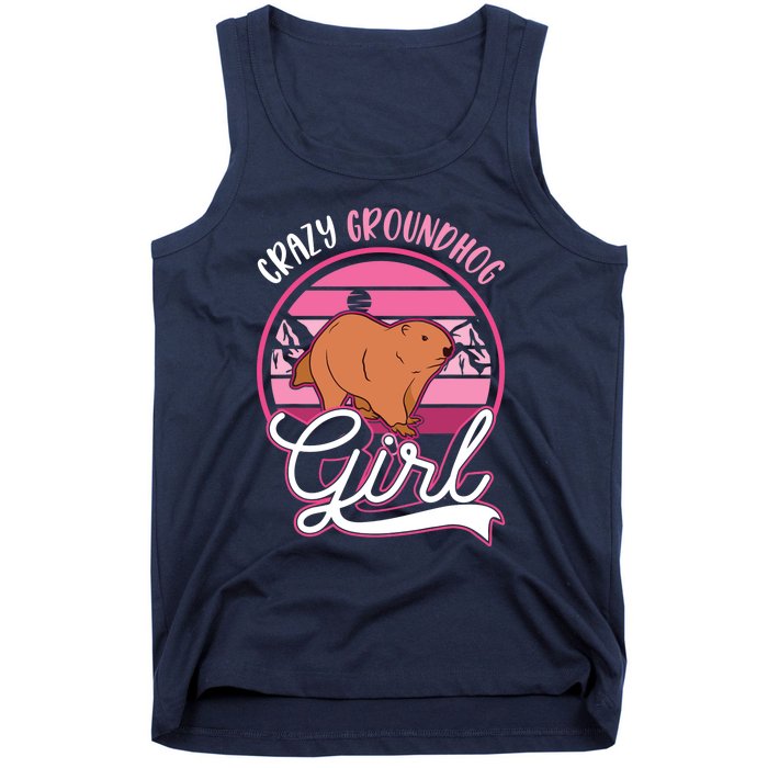 Crazy Groundhog Girl Marmot Girl Woodchuck Tank Top