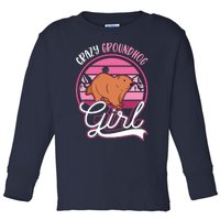 Crazy Groundhog Girl Marmot Girl Woodchuck Toddler Long Sleeve Shirt