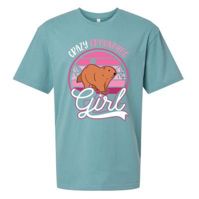 Crazy Groundhog Girl Marmot Girl Woodchuck Sueded Cloud Jersey T-Shirt