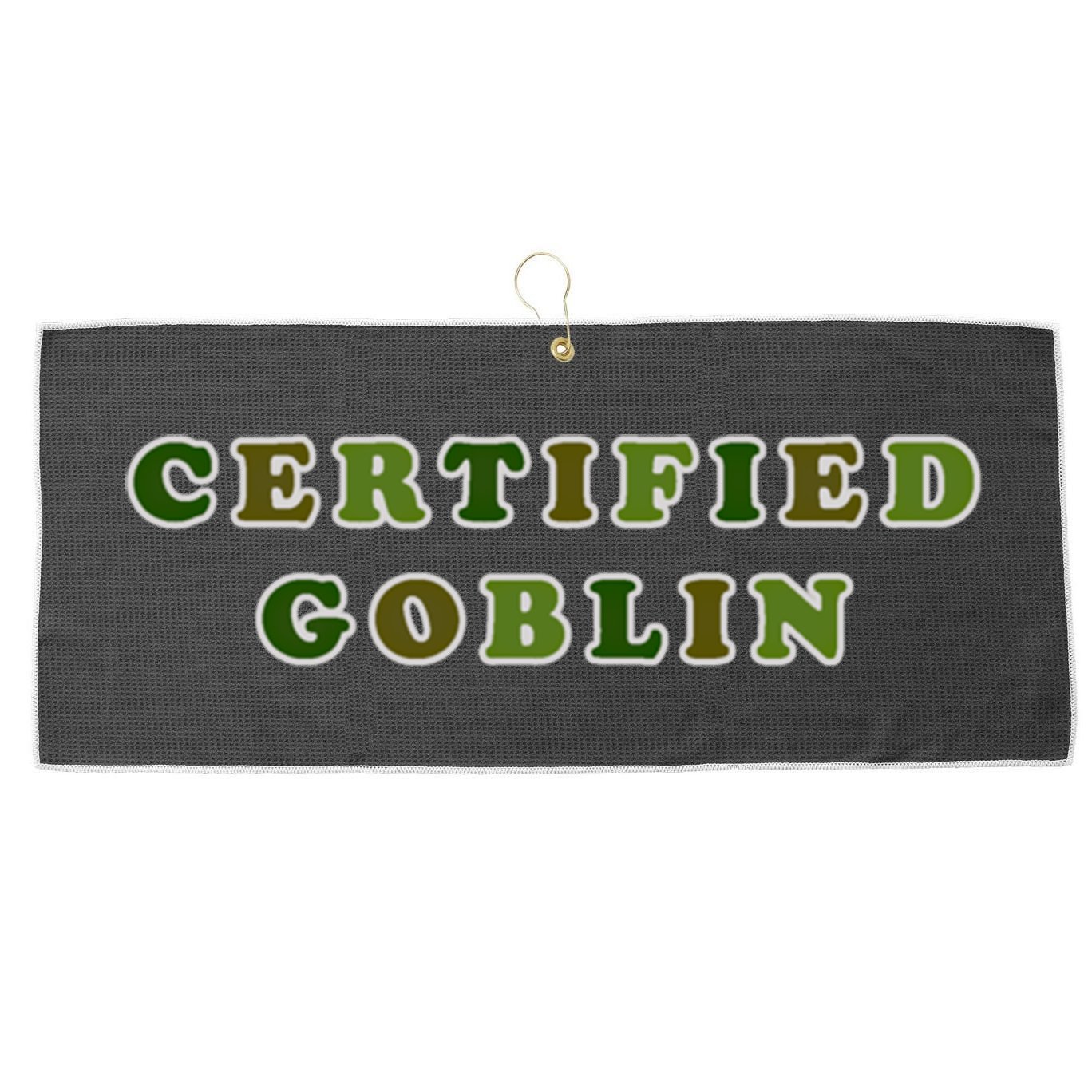 Certified Goblin Goblincore Clothes Aesthetic Cottagecore Gift Large Microfiber Waffle Golf Towel