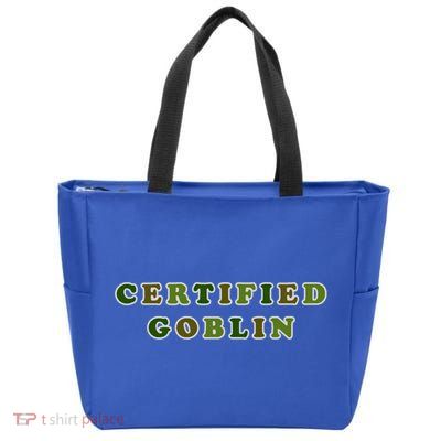 Certified Goblin Goblincore Clothes Aesthetic Cottagecore Gift Zip Tote Bag