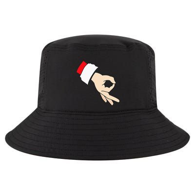 Circle Game Gotcha Inappropriate Christmas Santa Ok Hand Cool Comfort Performance Bucket Hat