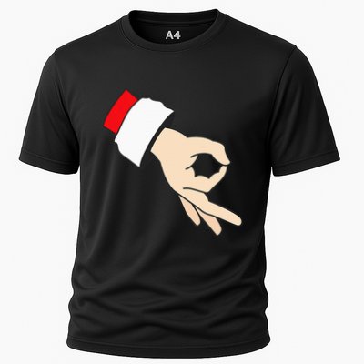 Circle Game Gotcha Inappropriate Christmas Santa Ok Hand Performance Shirt