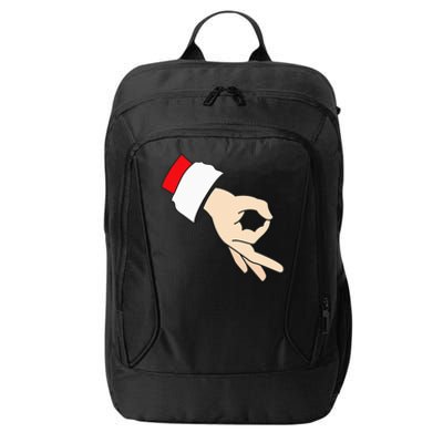 Circle Game Gotcha Inappropriate Christmas Santa Ok Hand City Backpack