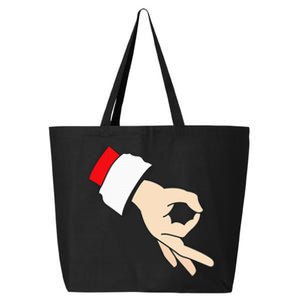 Circle Game Gotcha Inappropriate Christmas Santa Ok Hand 25L Jumbo Tote