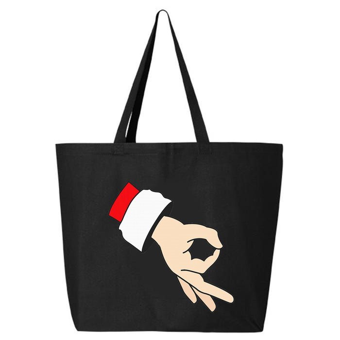 Circle Game Gotcha Inappropriate Christmas Santa Ok Hand 25L Jumbo Tote