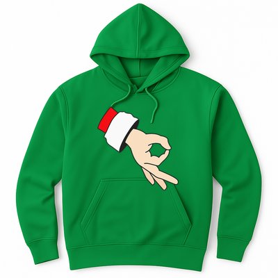 Circle Game Gotcha Inappropriate Christmas Santa Ok Hand Hoodie