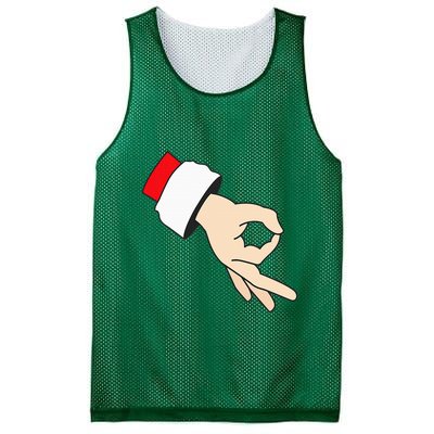 Circle Game Gotcha Inappropriate Christmas Santa Ok Hand Mesh Reversible Basketball Jersey Tank