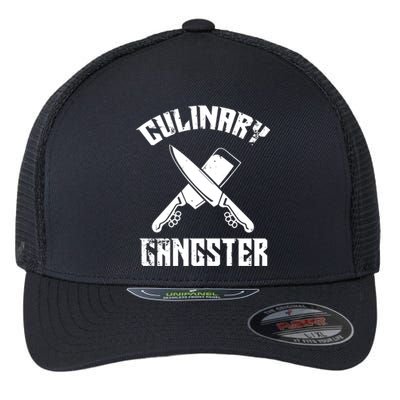 Culinary Gangster Gourmet Kitchen Chef Gift Flexfit Unipanel Trucker Cap