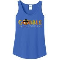 Cute Gobble Gobble Turkey Pilgrim Little Thanksgiving Ladies Essential Tank