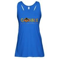 Cute Gobble Gobble Turkey Pilgrim Little Thanksgiving Ladies Essential Flowy Tank