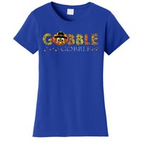 Cute Gobble Gobble Turkey Pilgrim Little Thanksgiving Women's T-Shirt