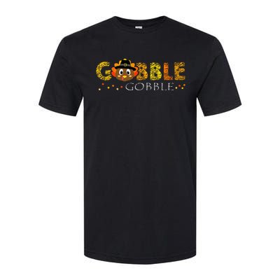 Cute Gobble Gobble Turkey Pilgrim Little Thanksgiving Softstyle CVC T-Shirt