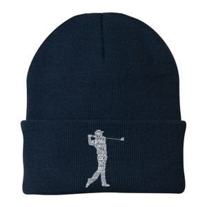 Cute Golfer Golf Club Funny Golfing Gift Knit Cap Winter Beanie