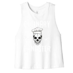 Culinary Gangster Gift Women's Racerback Cropped Tank