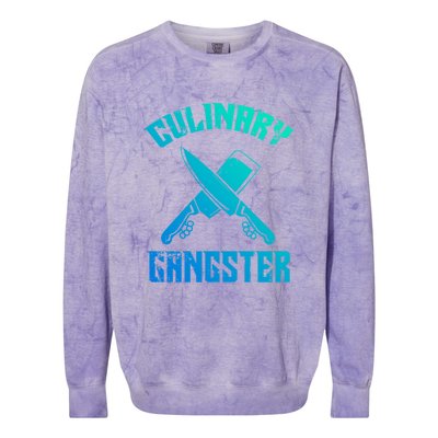 Culinary Gangster Gourmet Kitchen Chef Gift Colorblast Crewneck Sweatshirt