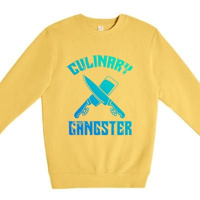 Culinary Gangster Gourmet Kitchen Chef Gift Premium Crewneck Sweatshirt