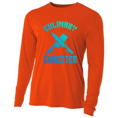 Culinary Gangster Gourmet Kitchen Chef Gift Cooling Performance Long Sleeve Crew