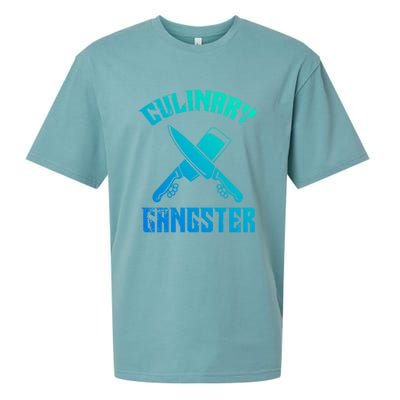 Culinary Gangster Gourmet Kitchen Chef Gift Sueded Cloud Jersey T-Shirt