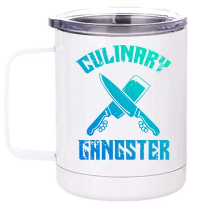 Culinary Gangster Gourmet Kitchen Chef Gift 12 oz Stainless Steel Tumbler Cup