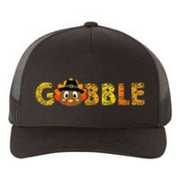 Cute Gobble Gobble Turkey Pilgrim Little Thanksgiving Yupoong Adult 5-Panel Trucker Hat