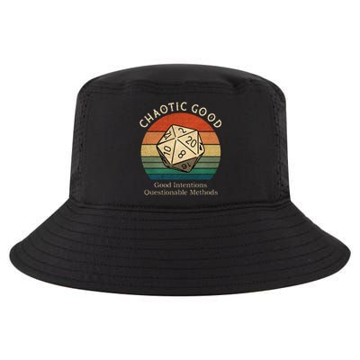 Chaotic Good Good Intentions Questionable Methods Vintage Cool Comfort Performance Bucket Hat