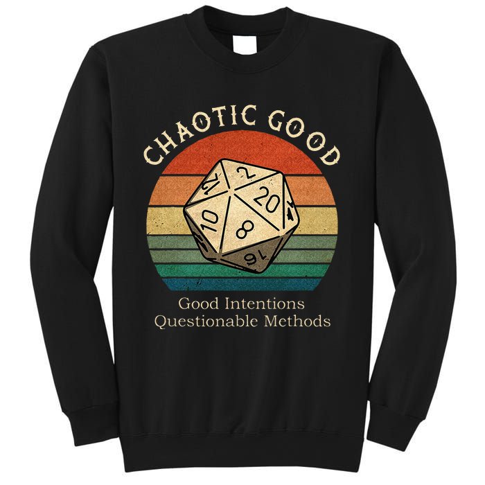 Chaotic Good Good Intentions Questionable Methods Vintage Sweatshirt