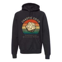 Chaotic Good Good Intentions Questionable Methods Vintage Premium Hoodie