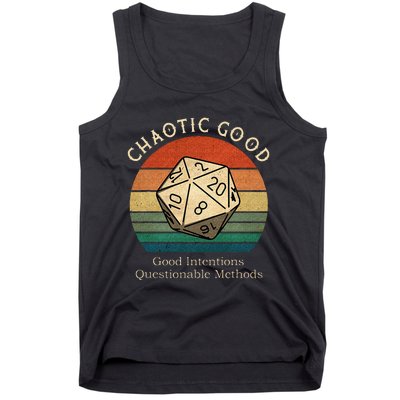 Chaotic Good Good Intentions Questionable Methods Vintage Tank Top