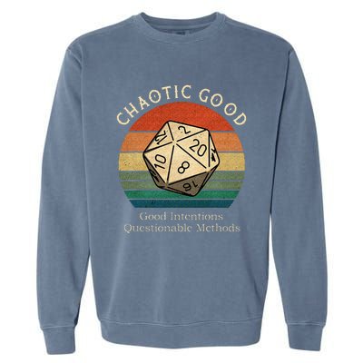 Chaotic Good Good Intentions Questionable Methods Vintage Garment-Dyed Sweatshirt