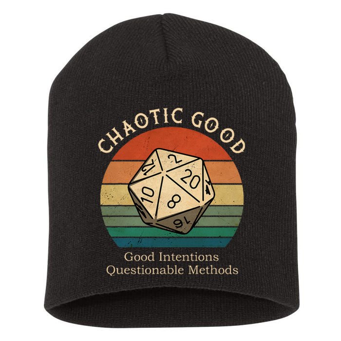 Chaotic Good Good Intentions Questionable Methods Short Acrylic Beanie