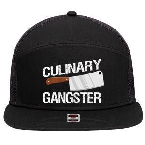 Culinary Gangster Gift 7 Panel Mesh Trucker Snapback Hat