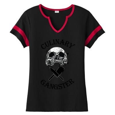 Culinary Gangster Great Gift Ladies Halftime Notch Neck Tee