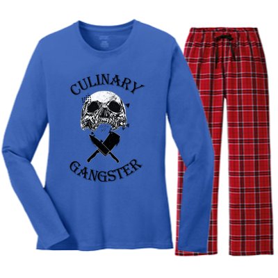 Culinary Gangster Great Gift Women's Long Sleeve Flannel Pajama Set 