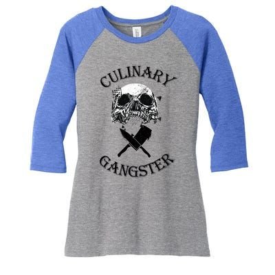 Culinary Gangster Great Gift Women's Tri-Blend 3/4-Sleeve Raglan Shirt