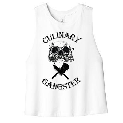 Culinary Gangster Great Gift Women's Racerback Cropped Tank