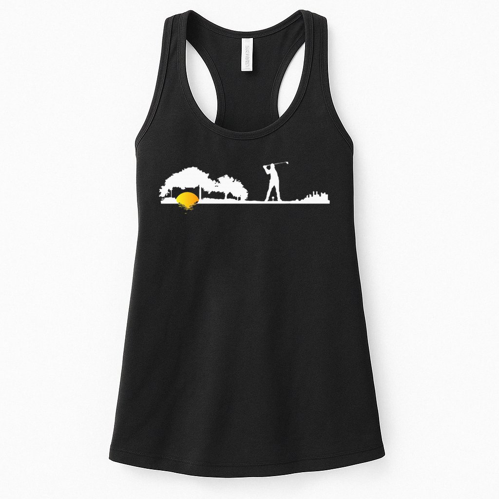 Cool Guitar Golf Player Gift Guitarist Golfer Unique Golfing Womens Tank Top