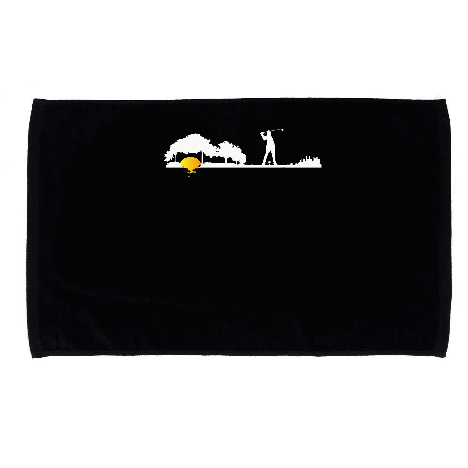 Cool Guitar Golf Player Gift Guitarist Golfer Unique Golfing Microfiber Hand Towel