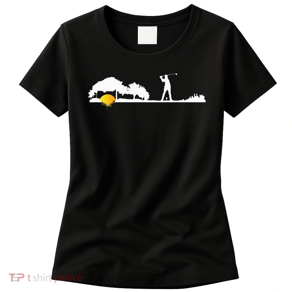 Cool Guitar Golf Player Gift Guitarist Golfer Unique Golfing Womens T-Shirt