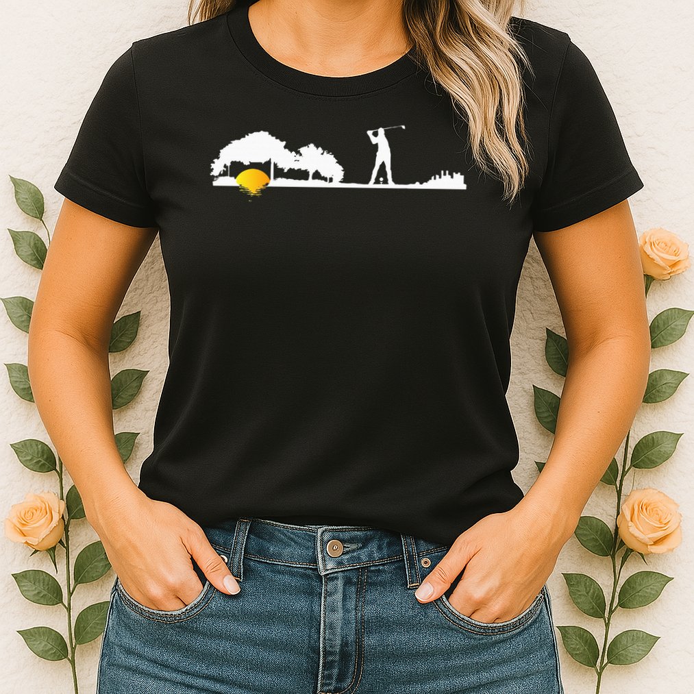 Cool Guitar Golf Player Gift Guitarist Golfer Unique Golfing Womens T-Shirt