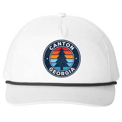 Canton Georgia Ga Vintage Retro 70s Snapback Five-Panel Rope Hat