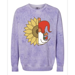 Colorful Garden Gnomes With Sunflower Colorblast Crewneck Sweatshirt