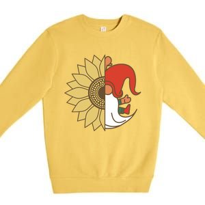 Colorful Garden Gnomes With Sunflower Premium Crewneck Sweatshirt