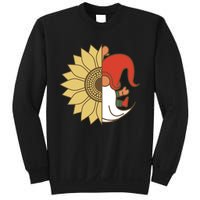 Colorful Garden Gnomes With Sunflower Sweatshirt