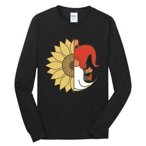 Colorful Garden Gnomes With Sunflower Tall Long Sleeve T-Shirt