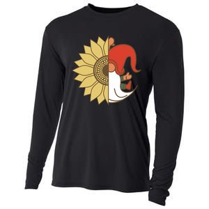 Colorful Garden Gnomes With Sunflower Cooling Performance Long Sleeve Crew