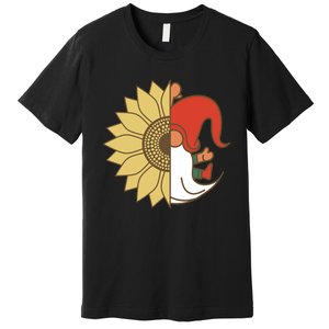 Colorful Garden Gnomes With Sunflower Premium T-Shirt